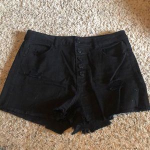 High waisted Black shorts